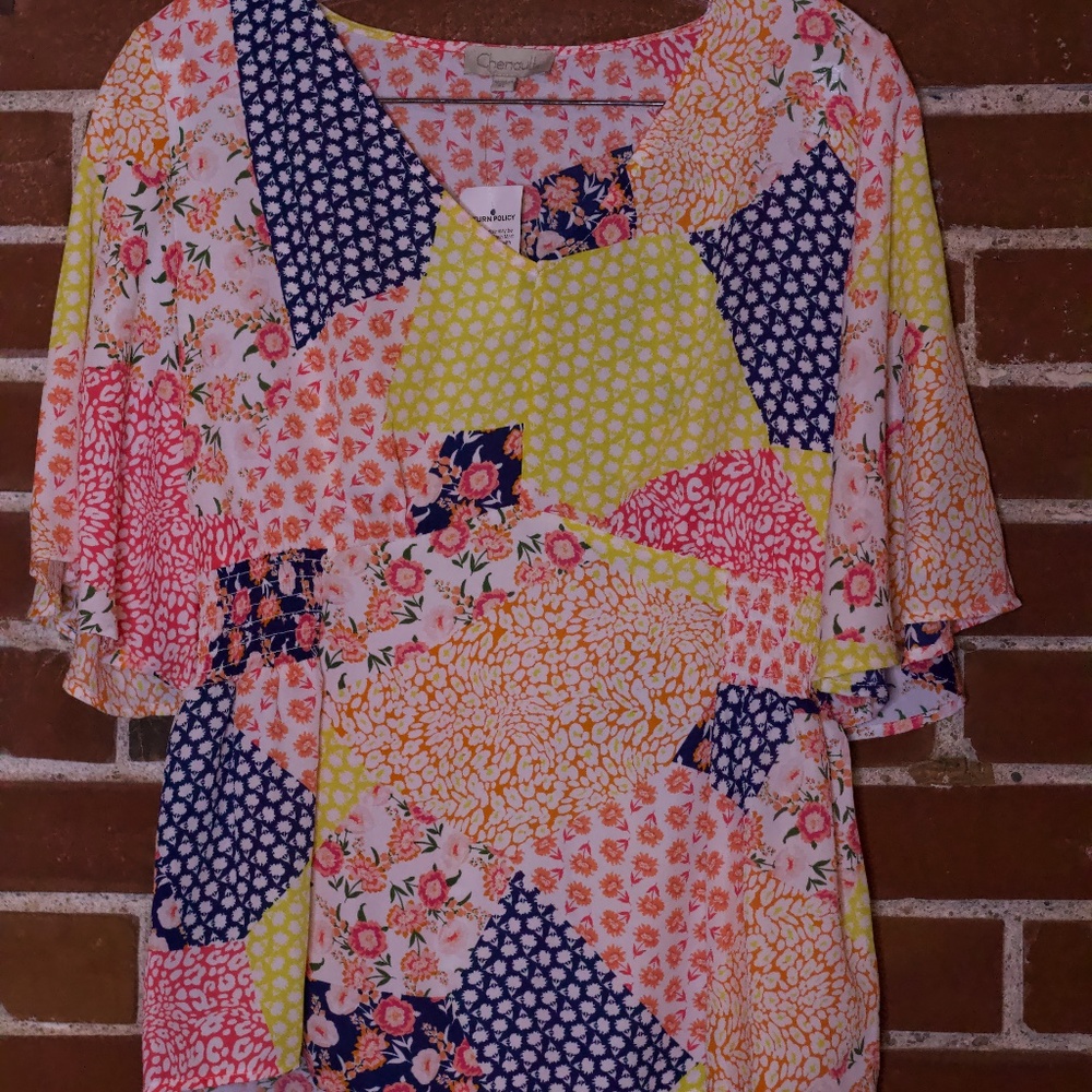 Spring Patch Work Blouse